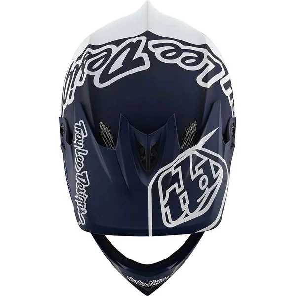 Troy Lee Designs D3 FIBERLITE; Silhouette Navy - Silver 2x