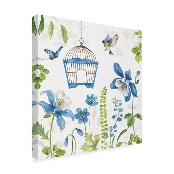 Trademark Fine Art 'Blue and Green Garden IV' Canvas Art by Lisa Audit, Size: 24 x 24