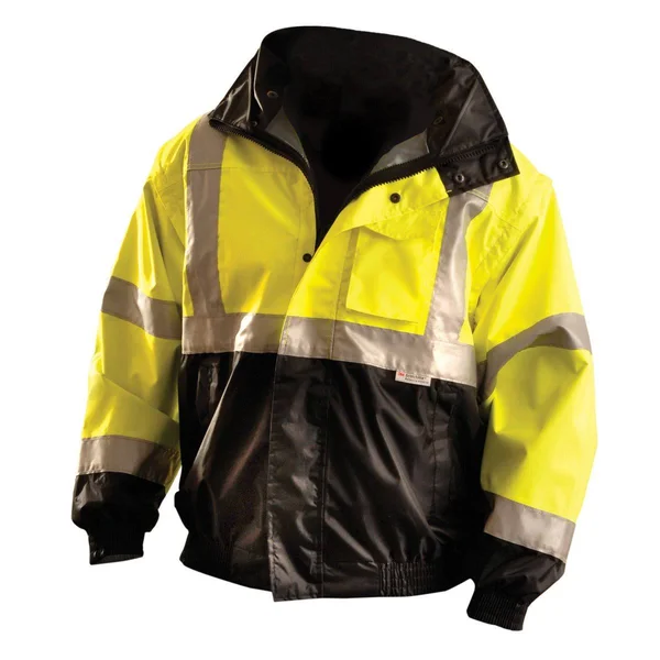 Occunomix LUX-TJBJ-BYS 4-Way Black Bottom Bomber Jacket - Yellow, S, Class 3