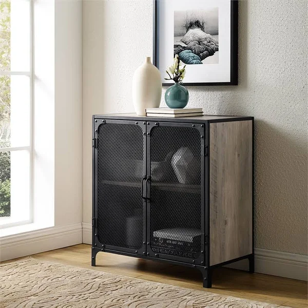 Pemberly Row 30x22 Accent Cabinet in Gray Wash - PR-1849570