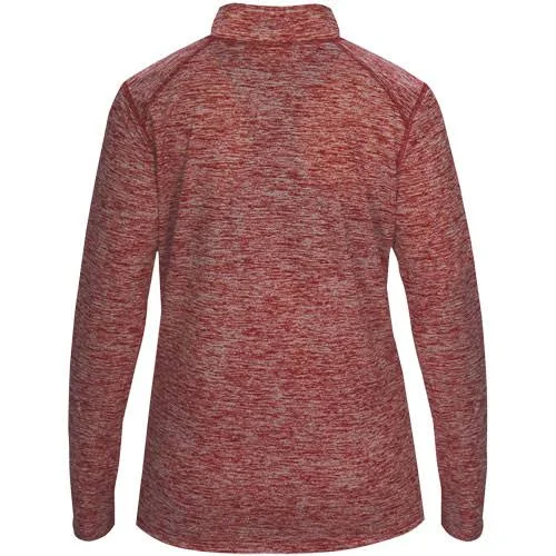Badger Ladies Blend 1/4-Zip Pullover 4193-L-RED