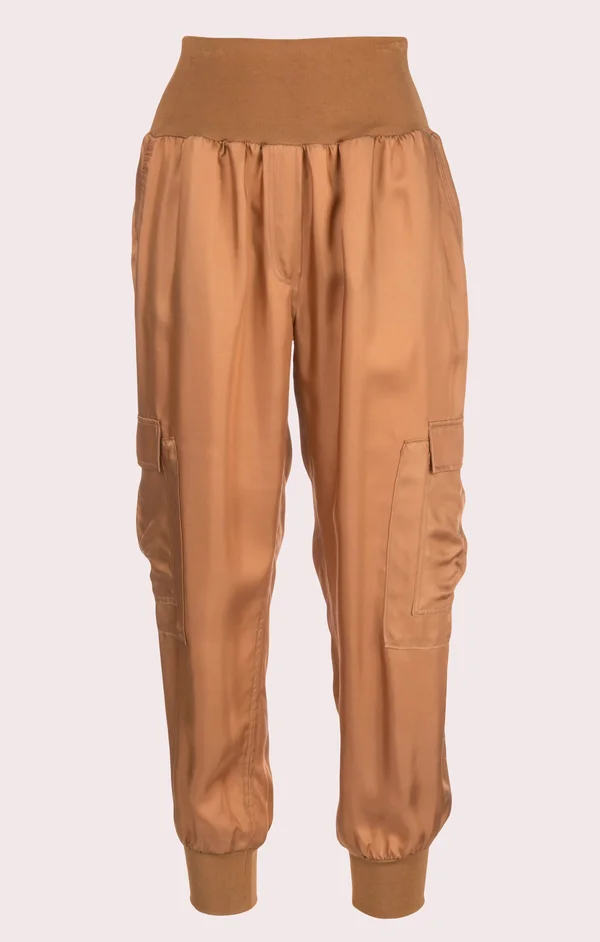 Cinq A Sept Tous Les jours Giles Satin Jogger Pants - Red, Women's, S