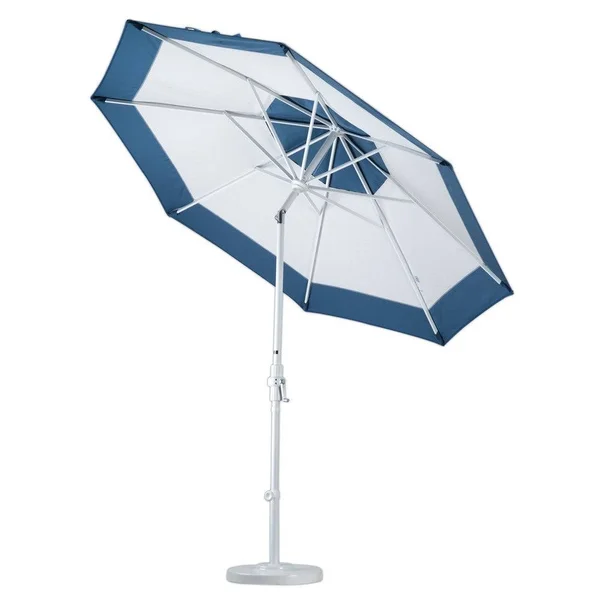 California Umbrella 9& Aluminum Market Umbrella Collar Tilt - Bronze/Sunbrella/Dolce Mango