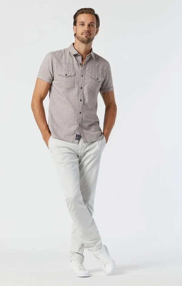 Mavi Jeans Johnny Slim Straight Leg Chinos - Beige - 33 x 32