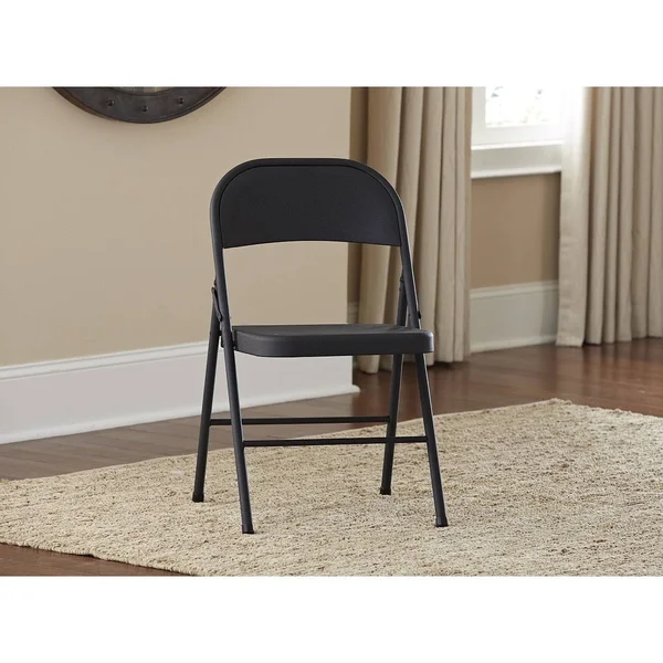 Cosco Home and Office Folding Chair, Black - 4 pack