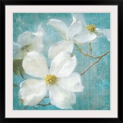 &Indiness Blossom Square Vintage I& Danhui Nai Painting Print Laurel Foundry Modern Farmhouse Format: Black Frame, Size: 32x22 H