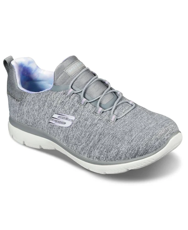 Skechers Women's Summits - Rainbow Swirl Sneakers, Gray/Lavender, 7.5