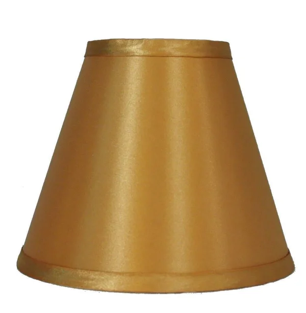 Urbanest Satin Chandelier Lamp Shade - 3x6x5 inch, Gold, Set of 9