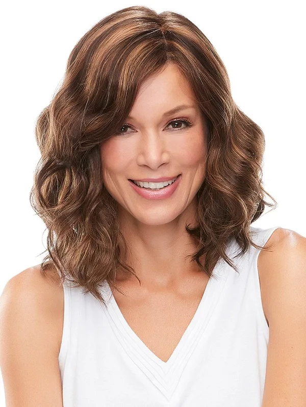 Jon Renau Wigs, Mila Wig by Jon Renau, Petite Cap, WigStudio1.com 4/33, Darkest Brown and Medium Red Blend