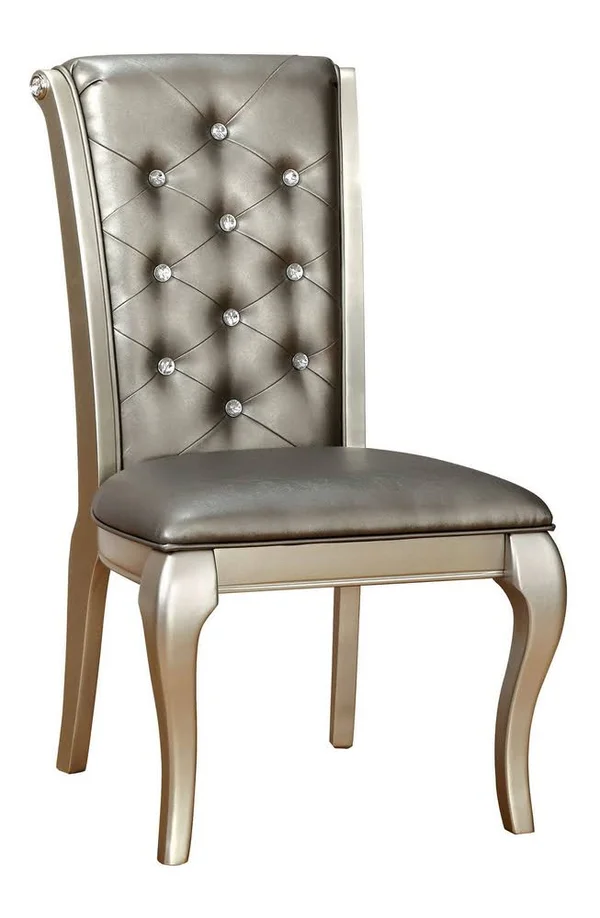 Furniture of America Amina Silver Side Chair (Set of 2)