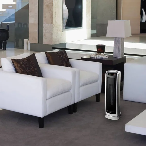 Lasko Electric Oscillating Ceramic 1500W Tower Heater, Silver
