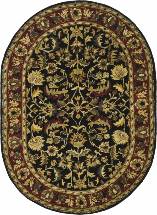 Safavieh Heritage HG953A Area Rug - Black/Red - Size: 4& x 6&