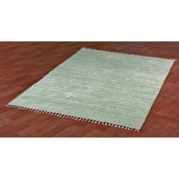 Complex Green Chenille 4 ft. x 6 ft. Area Rug