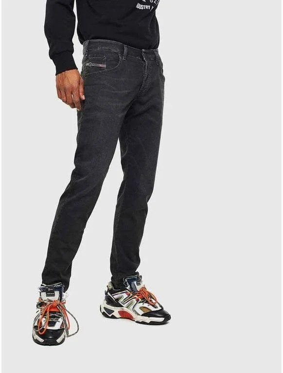 Diesel Men's D-Bazer Slim-Straight Jeans Charcoal/Gray
