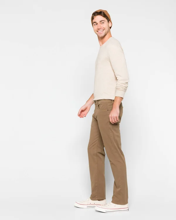 Liverpool Regent Relaxed Straight Pant - Brown 32/32 - Men's