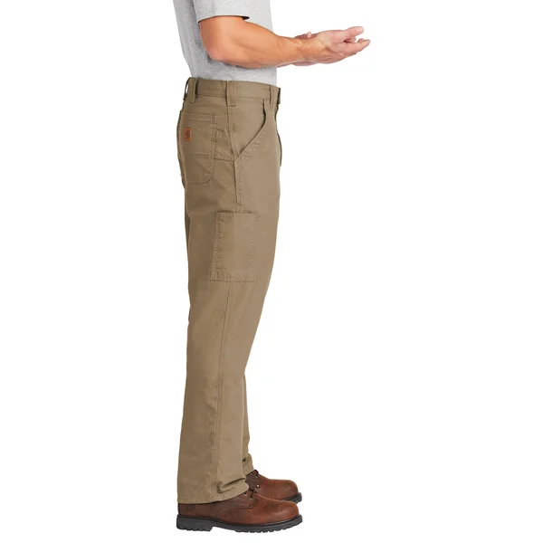 Carhartt Men's Dark Khaki Canvas Work Dungaree
