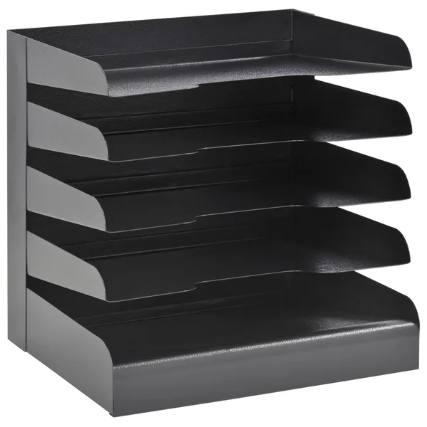 Buddy Products Black 5 Tier Tray, Letter size, 0405-4
