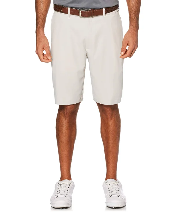 PGA Tour Men's Expandable Flat Front Short, Silver Cloud, 44