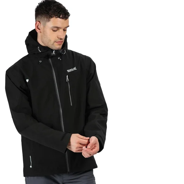 Regatta Mens Birchdale Waterproof Jacket Black/Magnet L