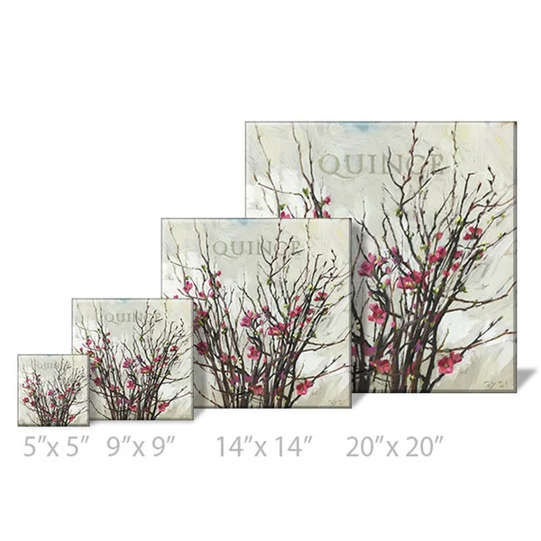 Sullivans Darren Gygi Quince Canvas, Museum Quality Giclee Print, Gallery Wrapped, Handcrafted in USA 14x22W Pink