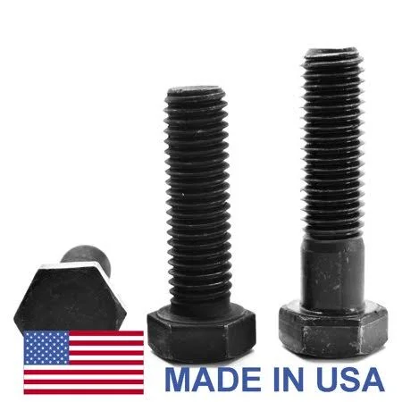 1/2 inch-13 x 5 inch (PT) Coarse Thread Grade 8 Hex Cap Screw (Bolt) - USA Alloy Steel Black Oxide Pk 62
