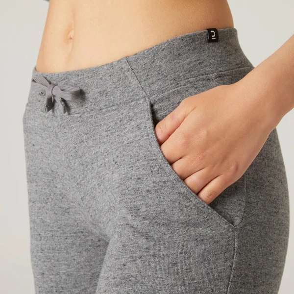 Nyamba Women's 500 - Slim Jogging Pants in Gray, Size W26 L30