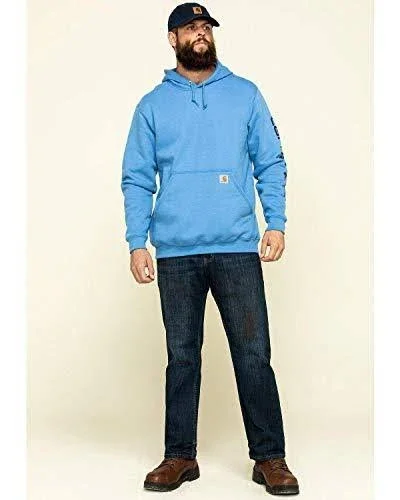 Carhartt Men's Midweight Sleeve Logo Hooded Sweatshirt