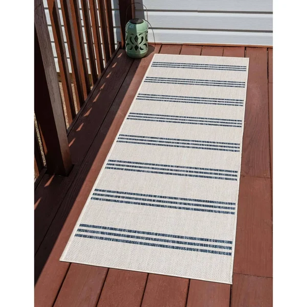 Jill Zarin Anguilla Outdoor Rug (2& 0 x 8& 0 Runner - Ivory)