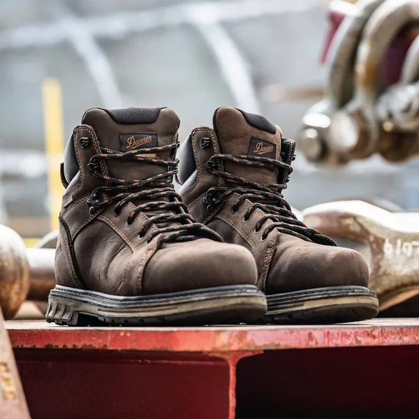 Men's Danner Steel Yard 6 inch Hot Steel Toe Work Boot, Size: 14, Brown