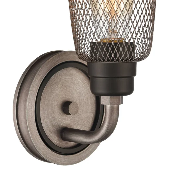Elk Lighting Glencoe 1-Light Vanity Light in Oil Rubbed Bronze with Weathered Zinc 15651/1