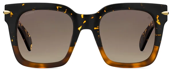 Rag & Bone Rnb 1014/S 0C9B-LA Havana Honey Square Sunglasses