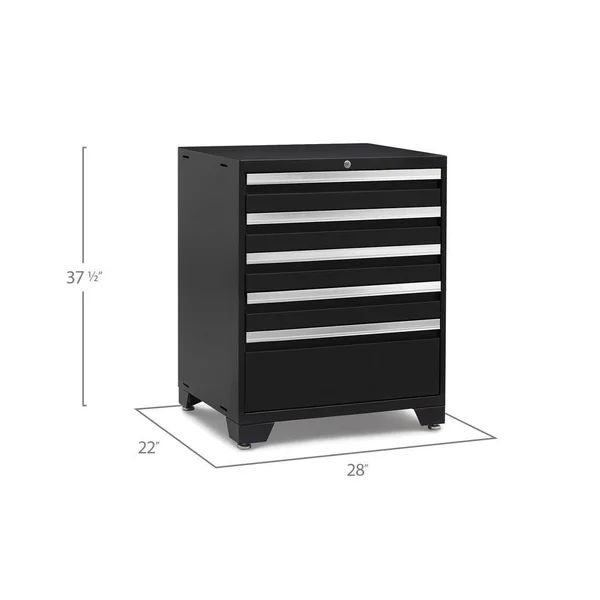 NewAge Products Pro 3.0 Series Black 28x22 5-Drawer Tool Cabinet