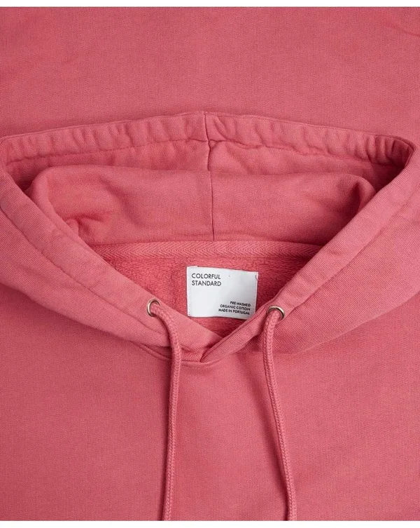 Colorful Standard - Organic Cotton Hooded Sweatshirt, Men, Pink