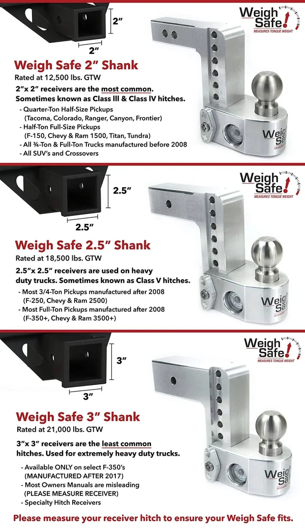 Weigh Safe Adjustable Ball Mount WS10-2.5-KA