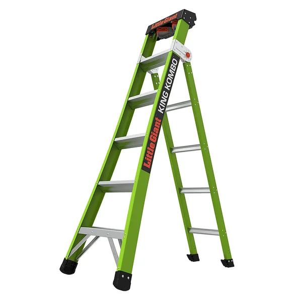 Little Giant 13610-001 King Kombo Pro Fiberglass Ladder IAA - 6&