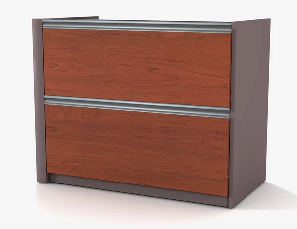 Bestar Connexion Oversized Pedestal in Bordeaux & Slate