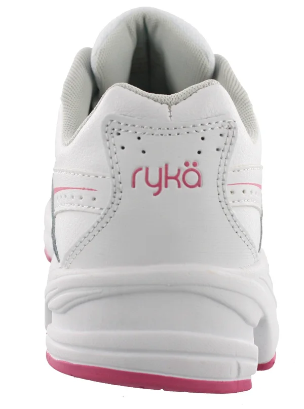 Ryka Comfort Walk Women's Walking Shoes - White Silver Pink - 9.5 Wide