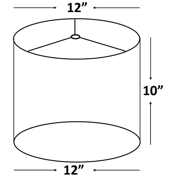 Urbanest Classic Smooth 14&& Linen Drum Lamp Shade; Off White