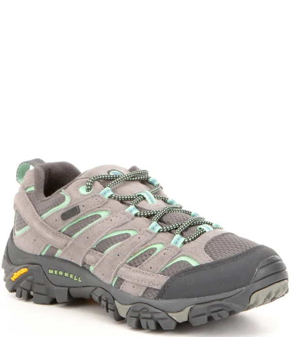 Merrell Moab 2 Waterproof Wide 7.5, Drizzle/Mint (Women's)