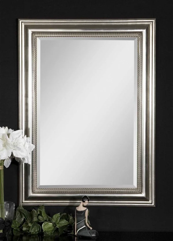 Uttermost Stuart Silver Beaded Mirror - Silver Leaf