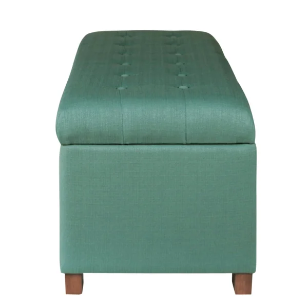 Porch & den Lacey Large Tufted Storage Bench - Teal