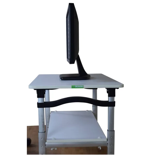 Uncaged Ergonomics Lift - Adjustable Height Computer Monitor Stand for Sitting & Standing - White