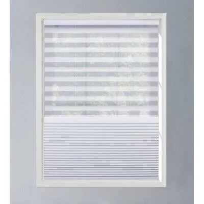 Custom Crystal Blackout and Sheer White Cellular Shade Ebern Designs Blind Size: 33W x 78L