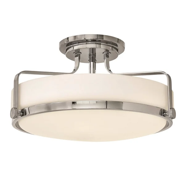Hinkley Lighting 3643CM Harper Semi Flush Mount Light, Chrome