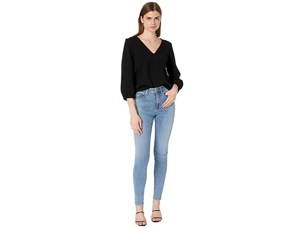 Madewell Texture & Thread Full Sleeve Top, Size Xs - True Black at Nordstrom Rack