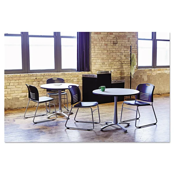 Safco Cha-Cha Sitting Height Table Base, X-Style, Steel, 29x22 High, Metallic Gray