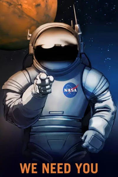 Nasa Canvas Art Prints - We Need You ( astronomy > Space Exploration > Astronauts art)