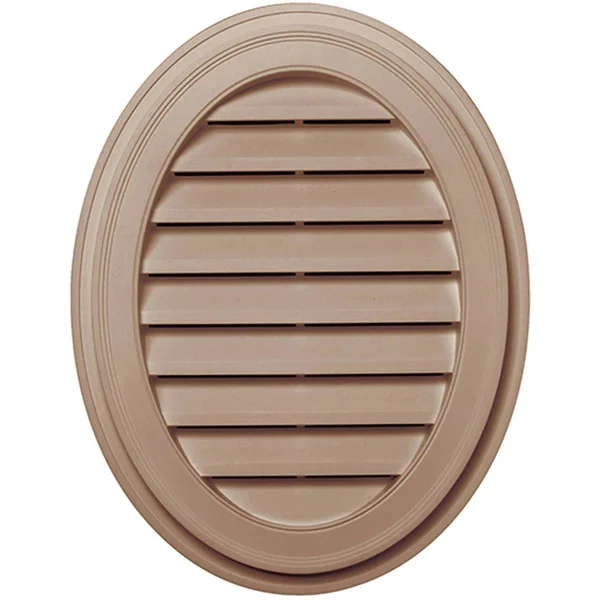 Builders Edge 120042127023 21x22 x 27x22 Oval Vent 023 - Wicker, 21in x 27in