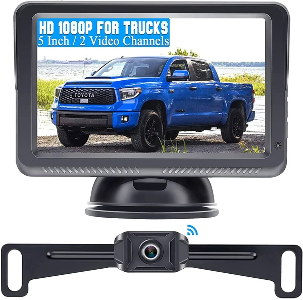 DoHonest HD 1080p Digital Wireless Backup Camera Kit with 5 inch TFT Monitor for Trucks - cars, suvs, vans, campers Rear View Camera
