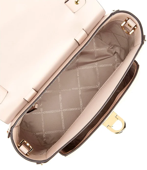 Michael Kors Manhattan Medium Leather Satchel Pink One Size